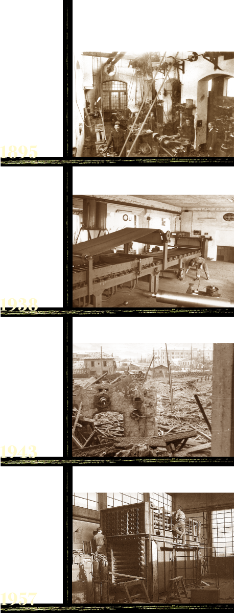 bitumen plant sin the years 1895 - 1938 - 1943 - 1957